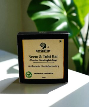Neem & Tulsi Bar – Ayurvedic Purity for Clear, Balanced Skin (No Hard Soap Base | Soft and Smooth Texture)-(100 gm)